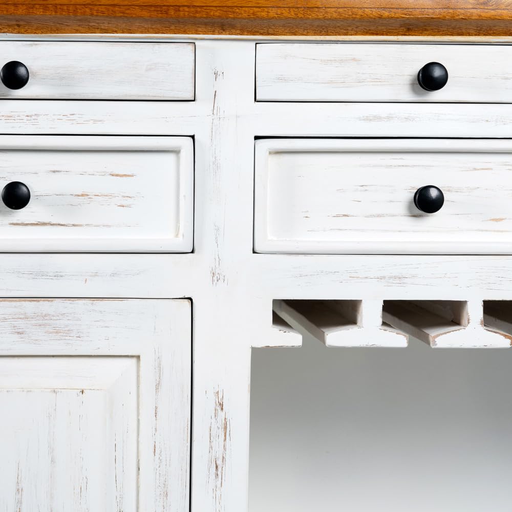 Wooden Bar Storage Cabinet Organizer with Timeless Design & Elegant Appeal