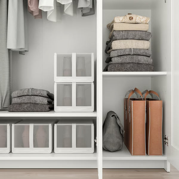 Wardrobe for Bedroom with 3 Doors and Full-Length Mirror – Spacious Design with Shelves, Hanging Rod for Organised Living