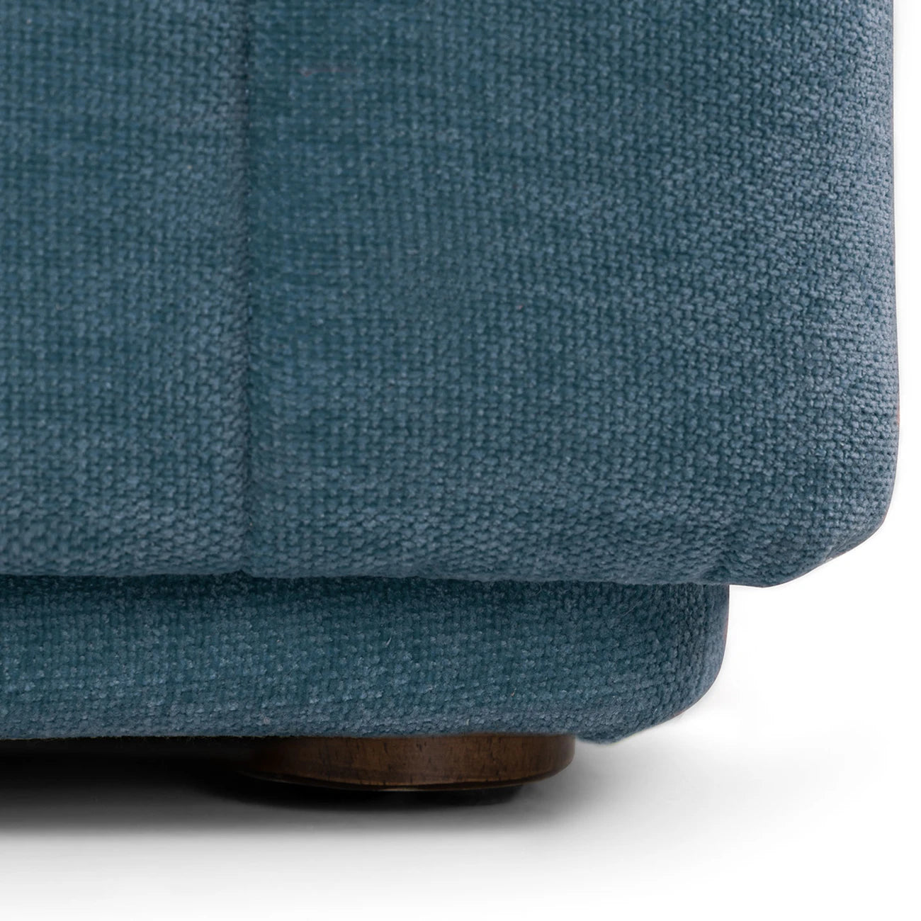 Blue Ottoman – Plush, Solid Wood Frame, Perfect for Seating or Use as a Stylish for Living Room