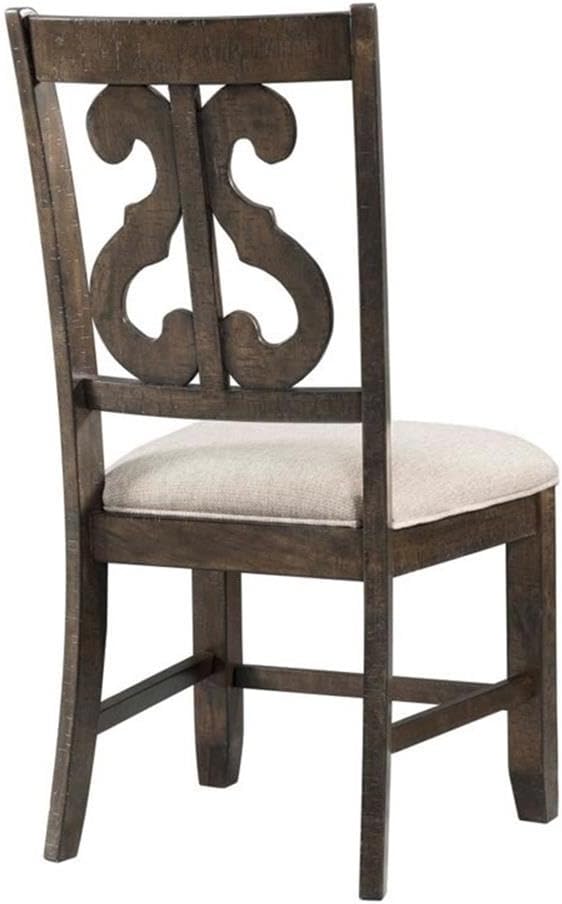 Elegant Farmhouse Dining Chair  - Solid Wood & Upholstered Seating for Kitchen & Dining Room