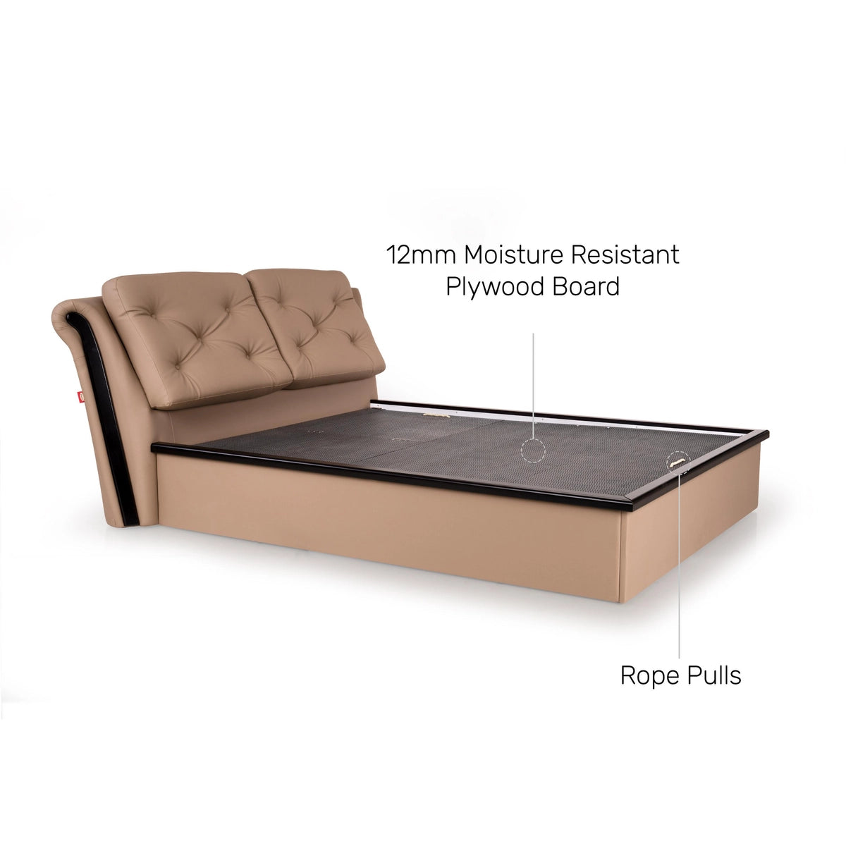 Queen & King Size Fully Upholstered Bed Made in Plyboard with Leatherette and Hydraulic Storage for Luxury & Comfort  Durable Bed