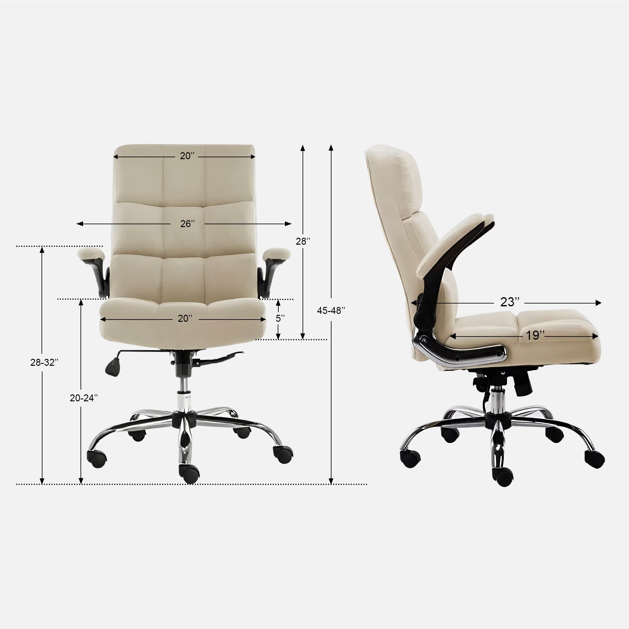 Comfortable Director Office Chair with Adjustable Armrest Upholstery in Velvet, Boss Chair (Super Soft)