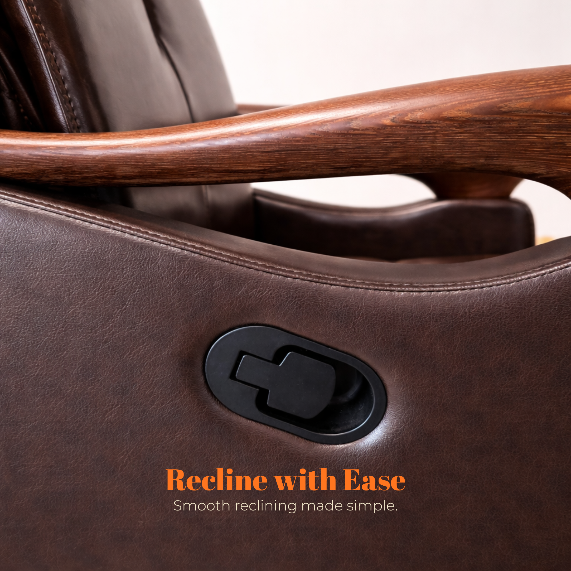 Luxury Wooden Director Chair with Premium Leather Upholstery, Ergonomic Design, Solid Wood Frame, Executive Comfort 150° Reclining Seat