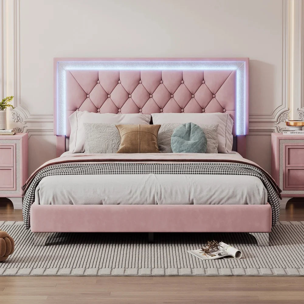 Premium Wooden King Size Bed with Upholstered Headboard – Sleek, Stylish Comfort Bed
