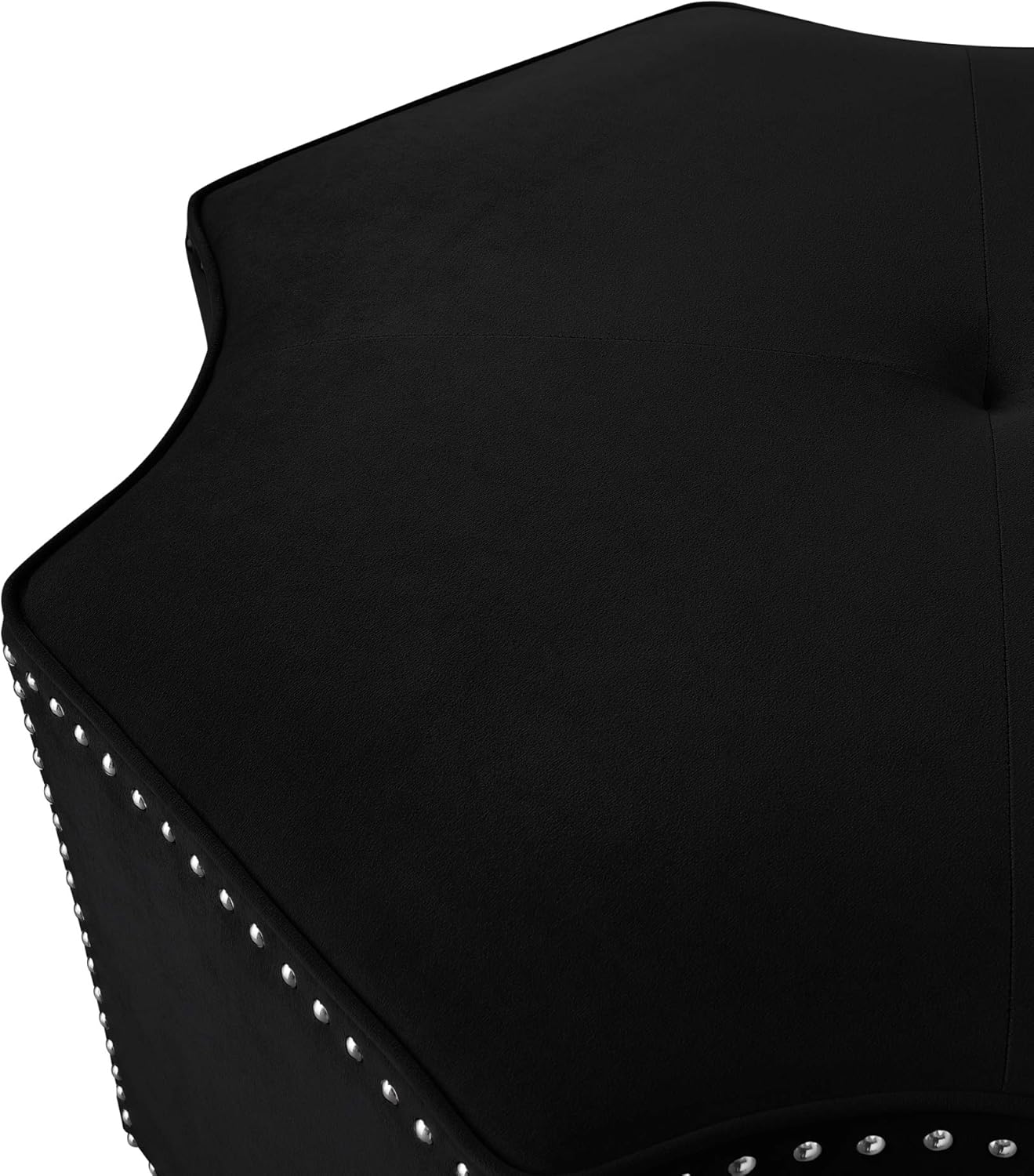 ফ্যাব্রিক গৃহসজ্জার সামগ্রী এবং কাঠের বেসে অটোমান