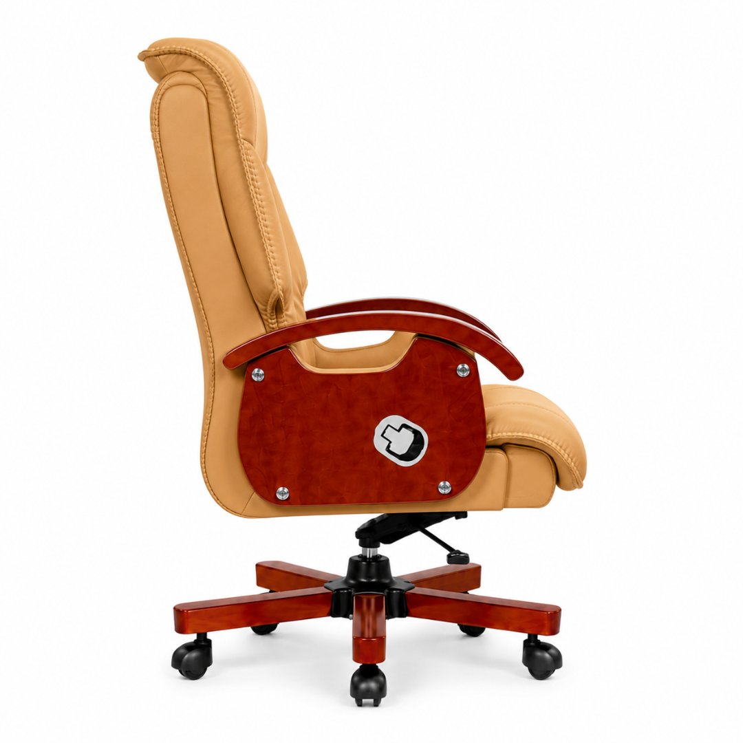 High Back Director Chair for office Modern Design Made in Plyboard with Leatherette & Recliner & Height Adjustable and Revolving Chair