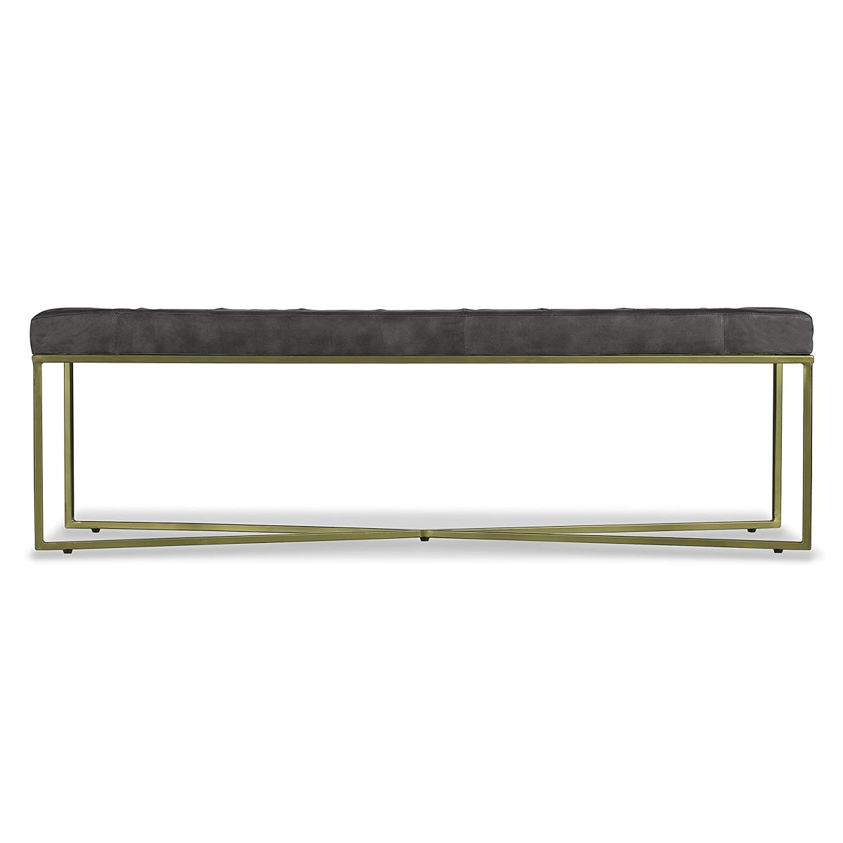 ফ্যাব্রিক আপহোলস্ট্রি এবং মেটাল বেসে অটোমান