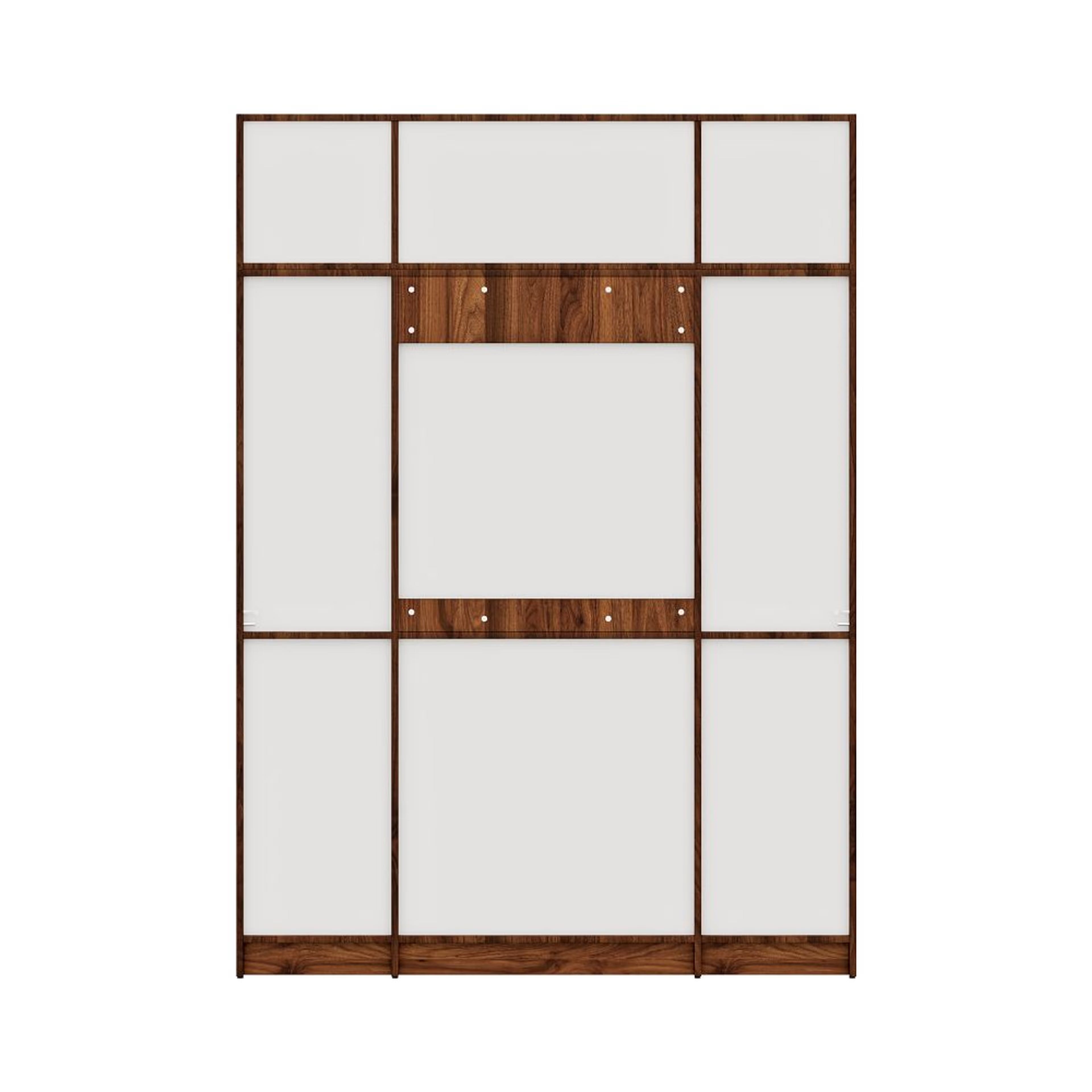 Wardrobe for Home Furniture Made in Particle Board & Matte Finish with 4 Door  and Mirror