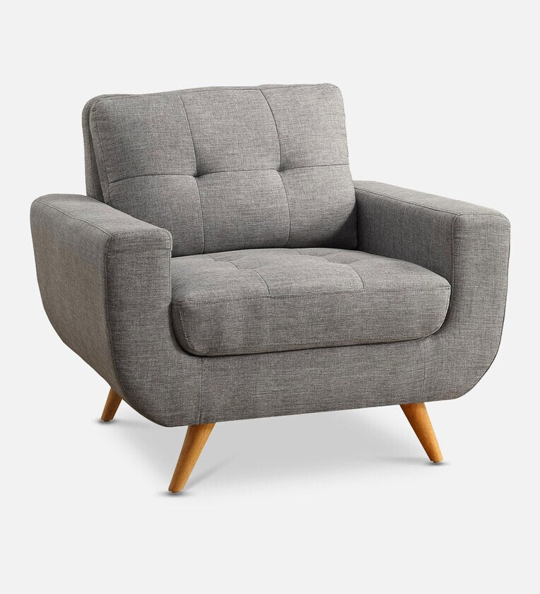 Lounge Chair For Home Furniture Premium & Durable Design Upholstery Fabric Comfortable Seating for Living Room & Offices - Dark Grey