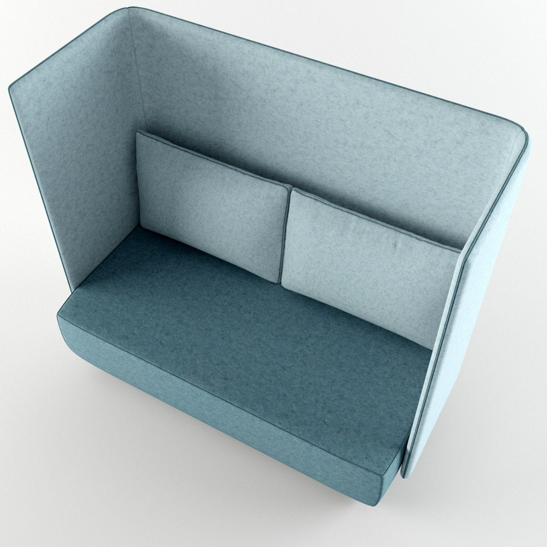 2 Seater Office Sofa for Office Zone and Elegant Sofa with High Backrest for Workplace Comfort.