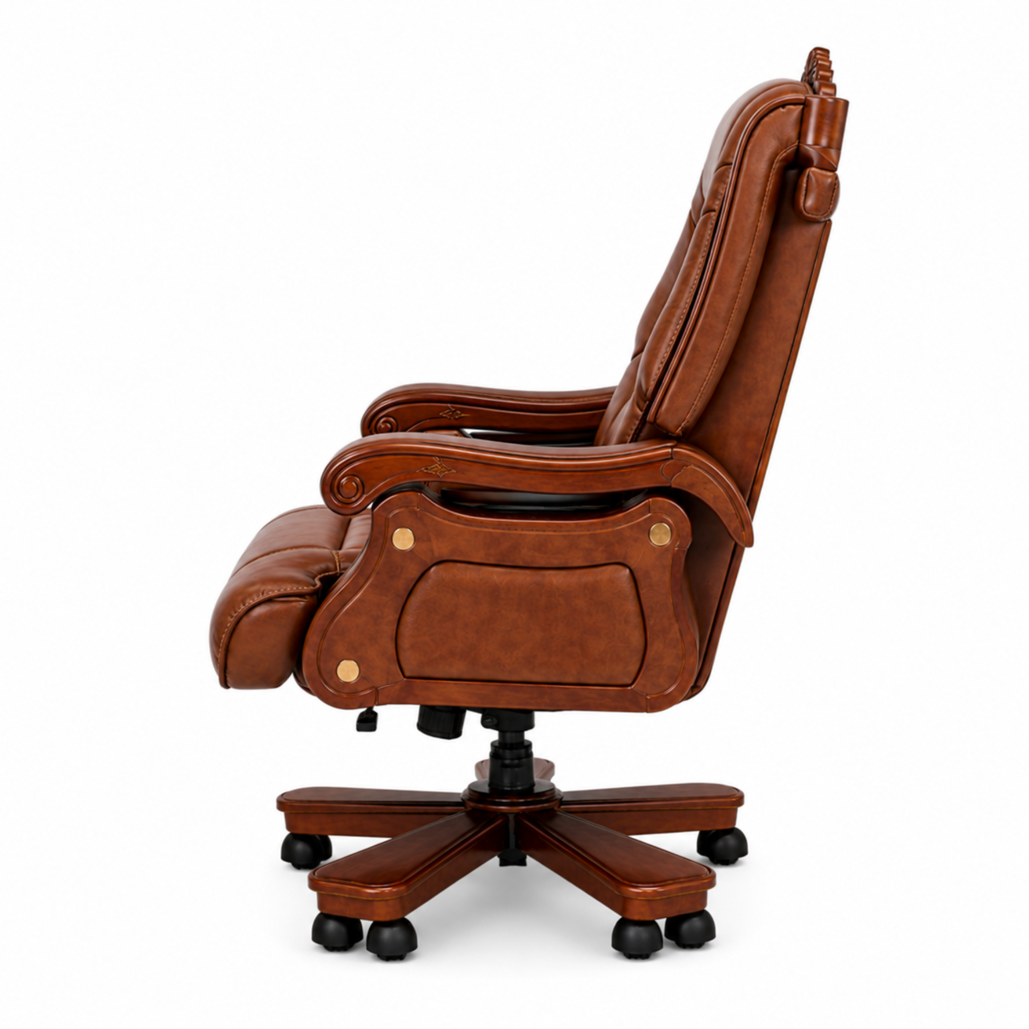 Luxury Director Chair for office Royal Design with Handcrafted & Leatherette & Recliner & Height Adjustable and Revolving Chair