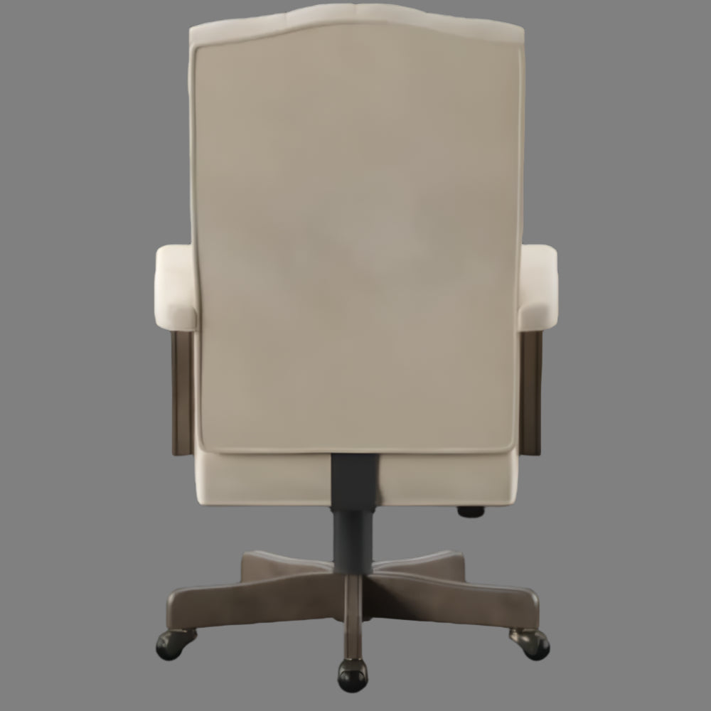 Director office Chair Tufted Design Made in Solid wood with Leatherette Upholstery & Armrest with Height Adjustable Chair