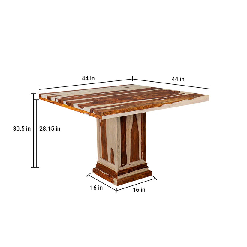 Solid Wood Four Seater Dining Set