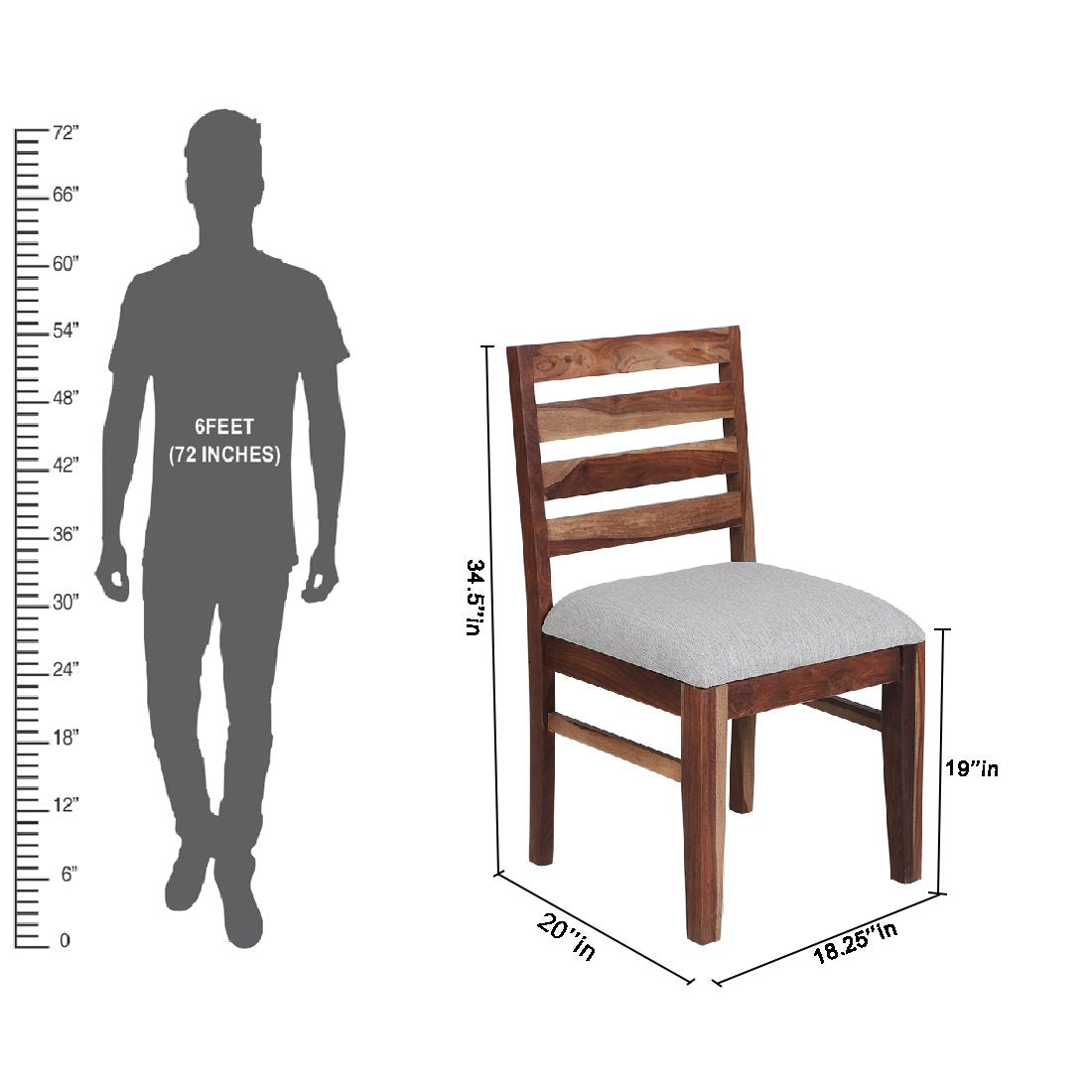 6 Dining Chair with Dining Table Wooden Frame Base -