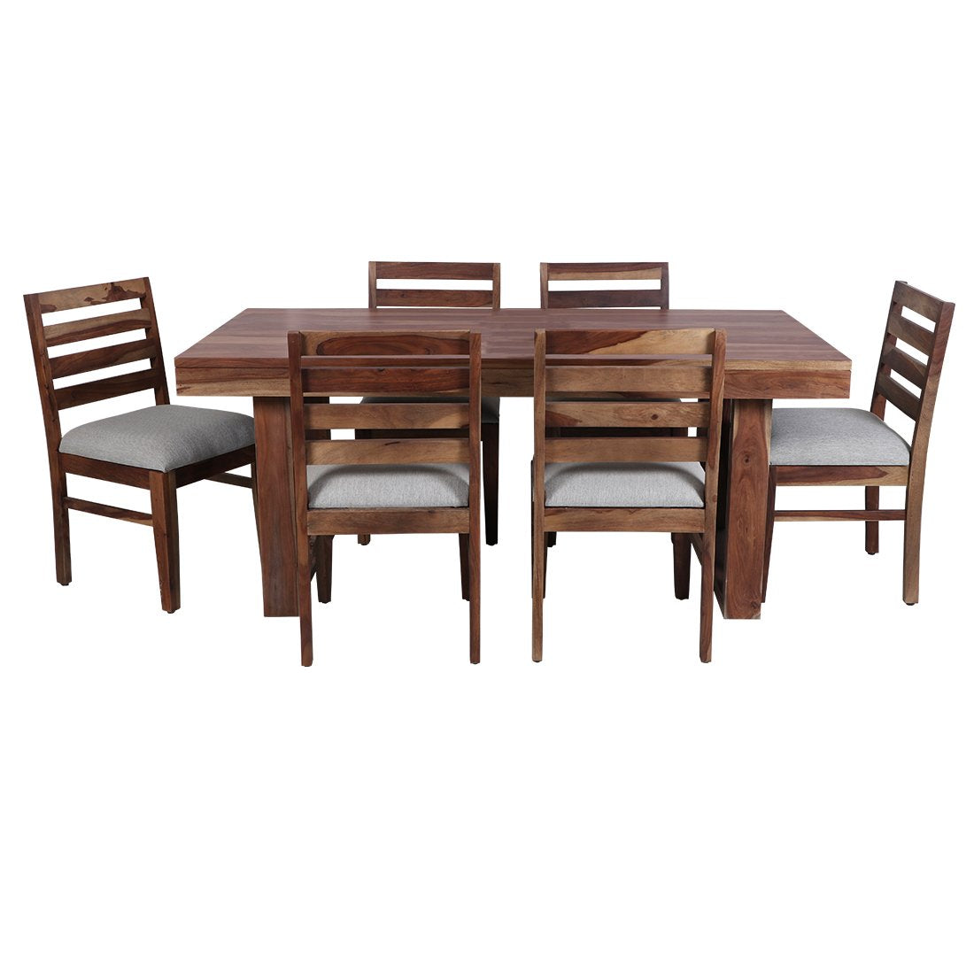 6 Dining Chair with Dining Table Wooden Frame Base -