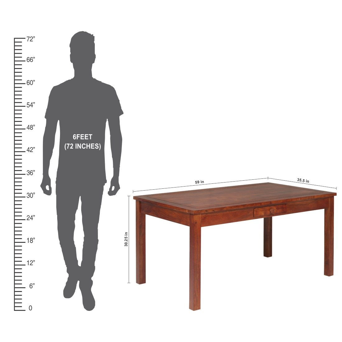 6 Dining Chair with Dining Table Wooden Frame Base -