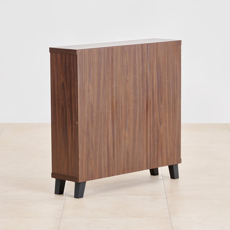 Wooden Shoes Storage Cabinet with Wooden Shelves, Compact Cabinet with Adjustable Storage