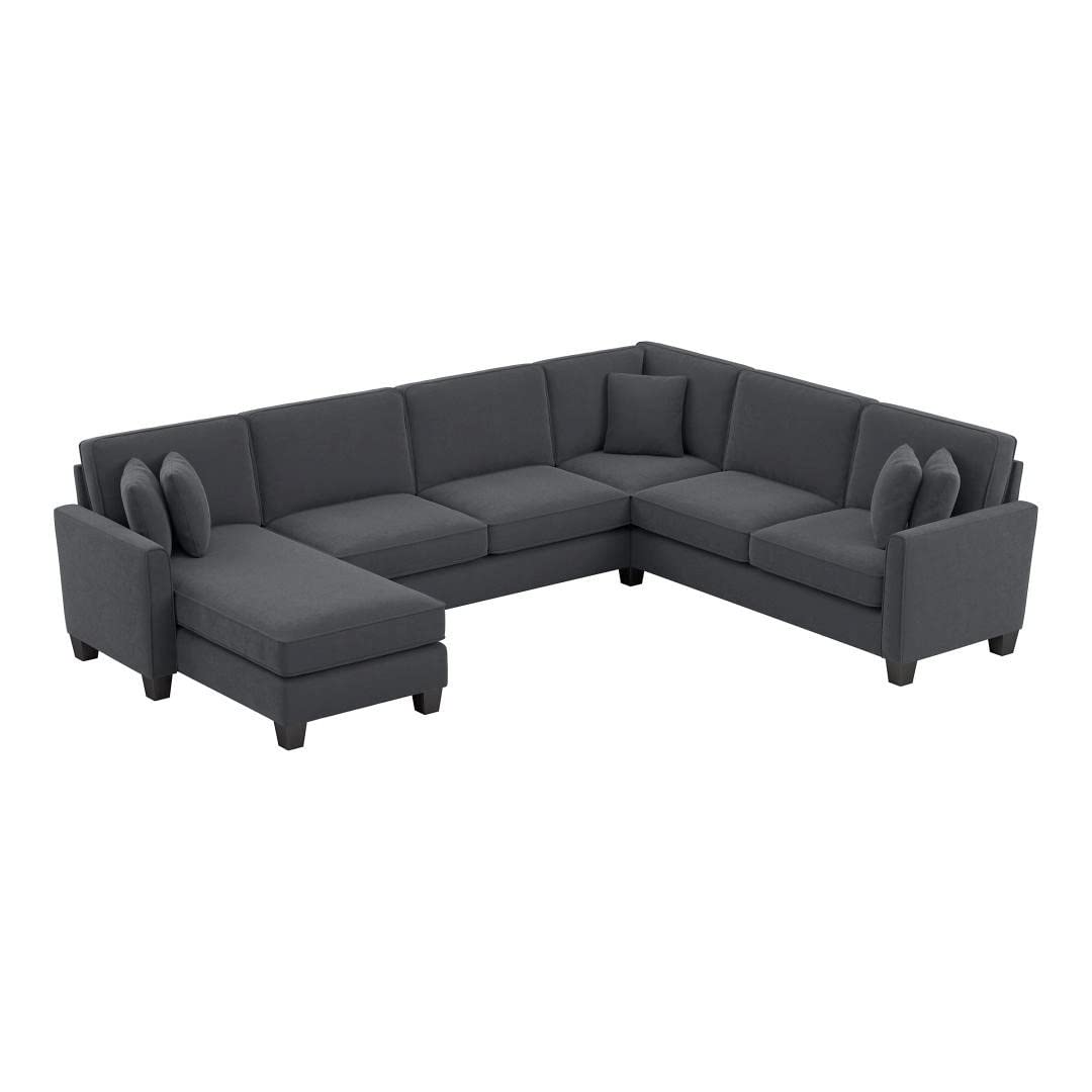 3 Seater U Shape Sofa For Home Furniture, Upholstery Fabric Modern And Durable Design For Living Room and Office- Blue