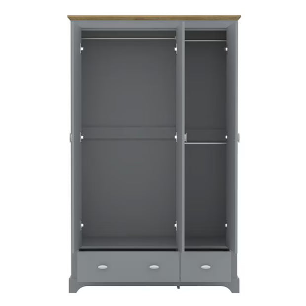 Wardrobe for Home 3-Door Ultra-Modern Look and Ultra-Modern Look and Soft-Close Hinges for Ease of Use