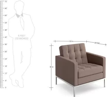 Metal Frame Legs Base Cushioned Fabric Sofa
