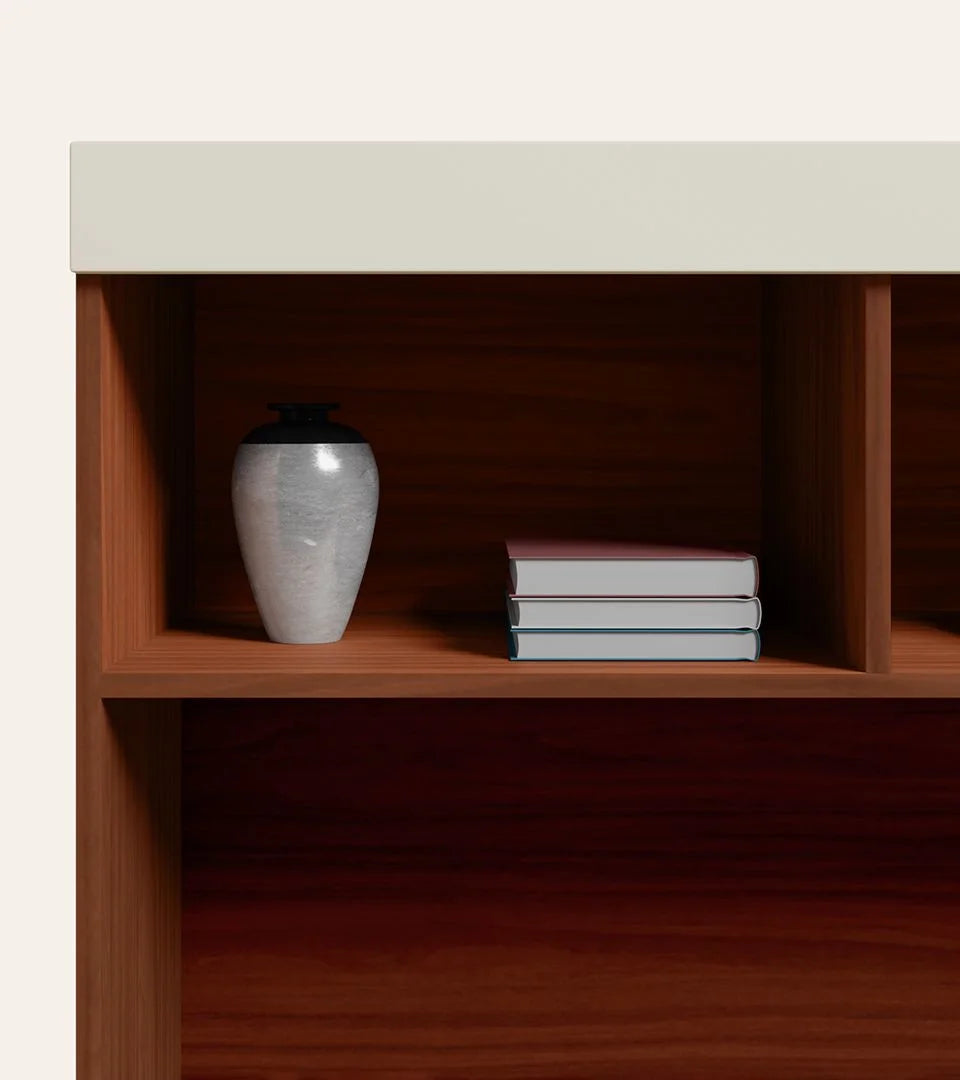 Wooden TV Wall Cabinet with Classic Floating Look, Smooth Surface Finish, and Functional Storage