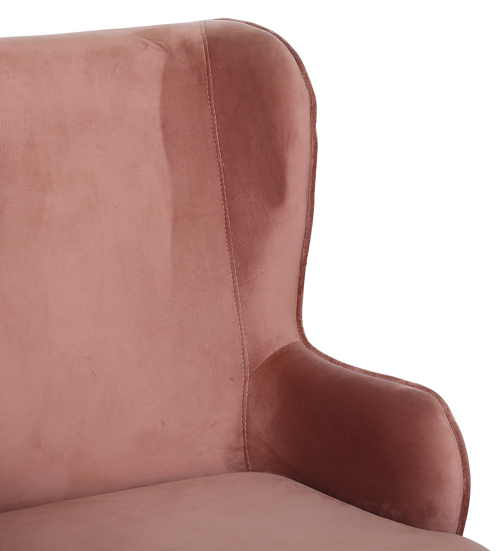 Lounge Chair For Home Furniture Premium & Durable Design Upholstery Velvet Comfortable Seating for Living Room & Offices - Pink