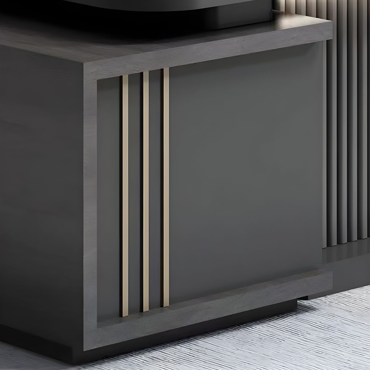 Director & Executive L-Shape Office Table Luxury Desk Made in MDF with Side Unit Drawer and Storage Wire Manager & CPU Storage
