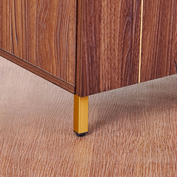 Wooden Shoes Storage Cabinet with Wooden Shelves, Soft-Close Hinges and Modern Style