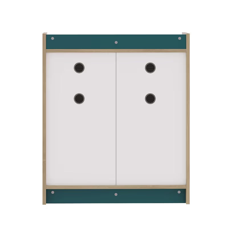 Wooden Shoes Storage Cabinet with Premium Design, Traditiona Cabinet with Smooth Swing Doors