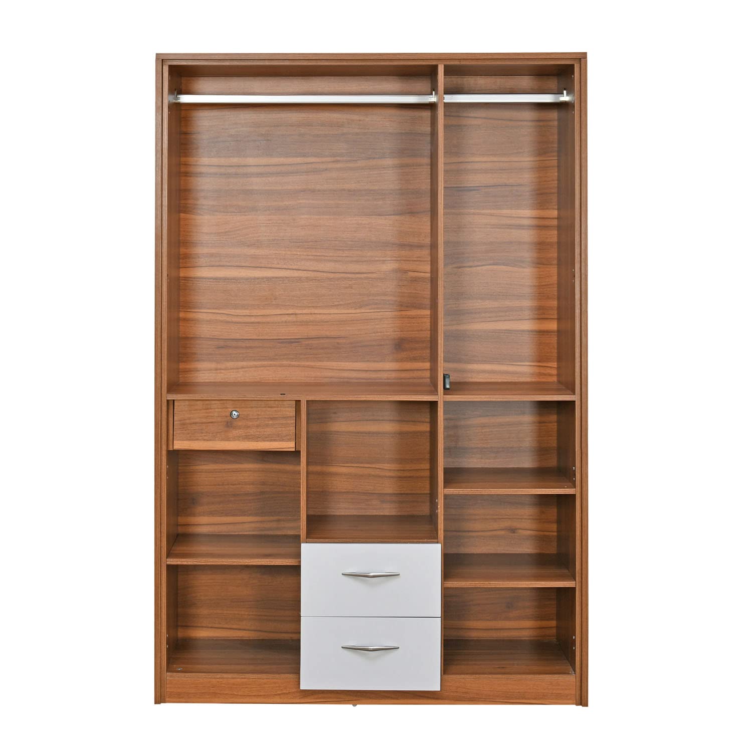 Wardrobe with 3 Doors & 2 Drawer – Engineered Particle Board Finish