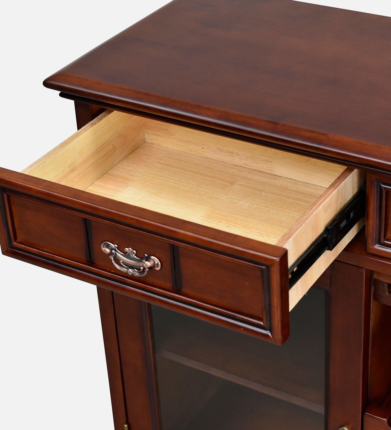 Wooden Bar Storage Cabinet Organizer with Aesthetic Modern Style and Contemporary Finish