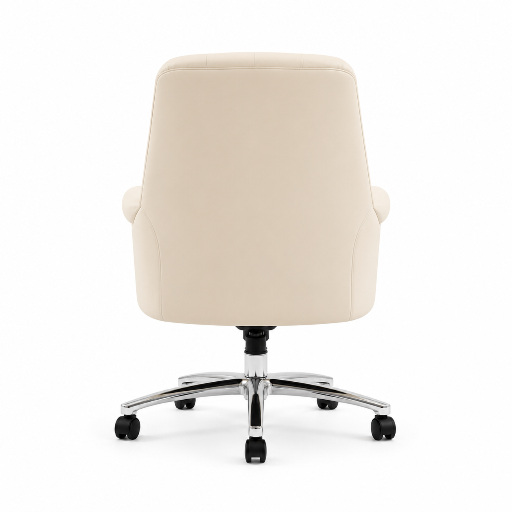 Luxury Director Chair with Button-Tufted Upholstery, Ergonomic, Padded Armrests, and Chrome Base for Modern Office Chair