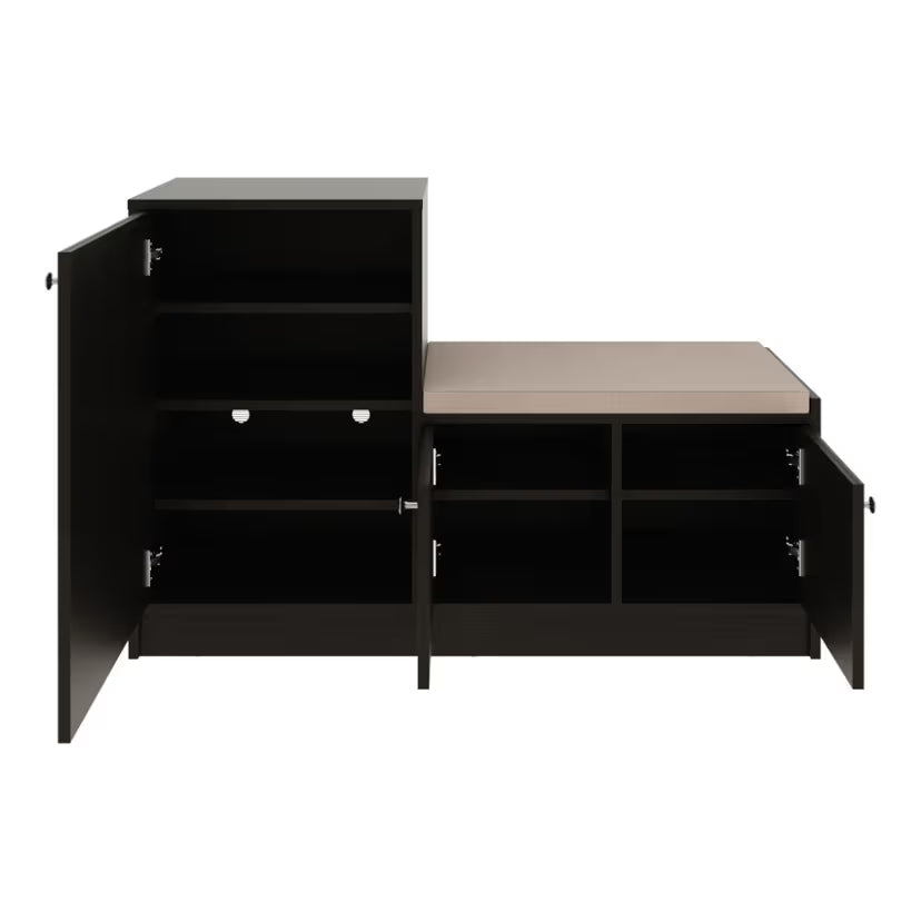 Wooden Shoes Storage Cabinet with Seating Design, High Durable Material Used For Long Lasting Use