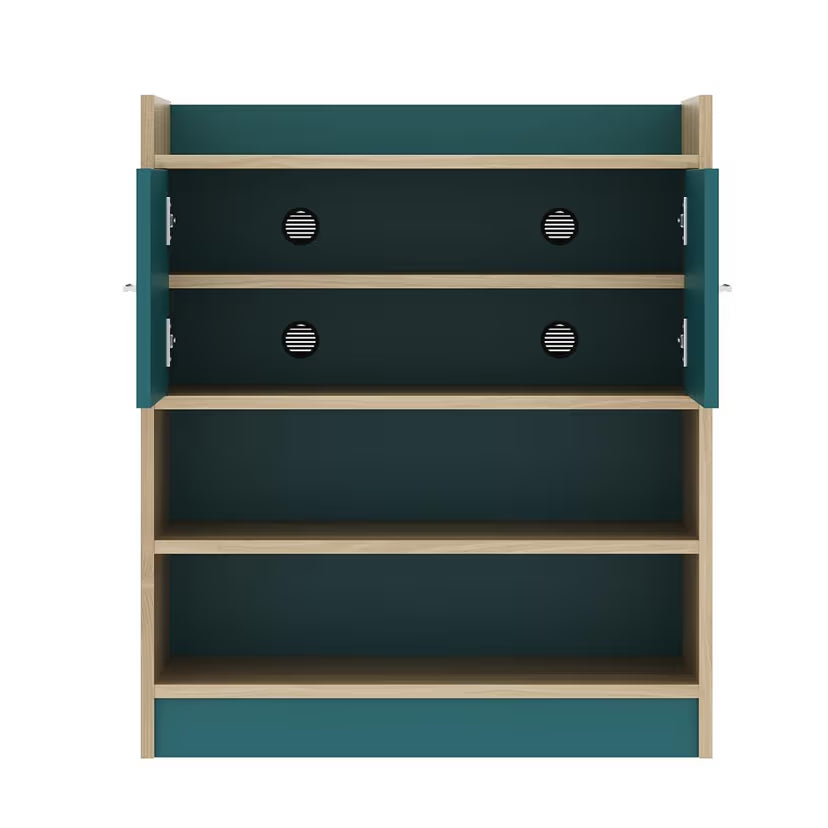 Wooden Shoes Storage Cabinet with Premium Design, Traditiona Cabinet with Smooth Swing Doors