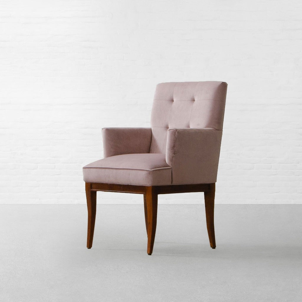 Plush Velvet Tufted Dining Chair - Mid-Century Modern Armchair for Elegant Home Furniture