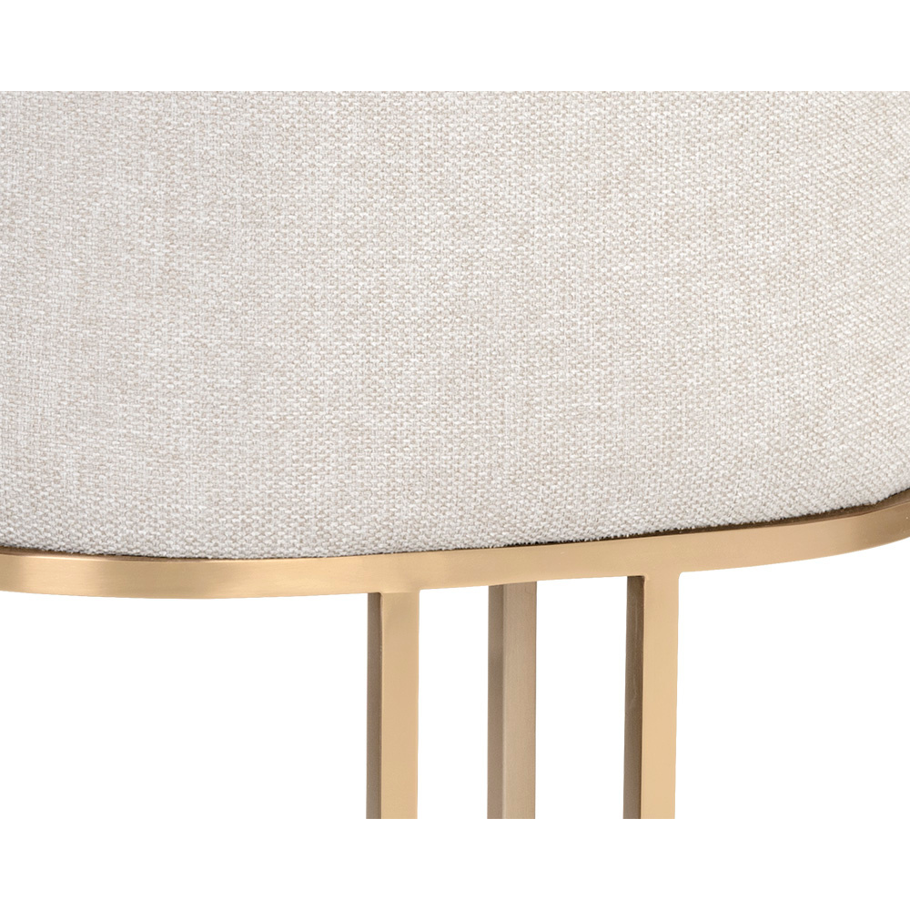 Elegant Upholstered Dining Chair with Gold Metal Base - Modern Home Furniture
