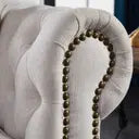 3 Seater chesterfield sofa For Home and Furniture Upholstery Fabric, Modern and Durable Design for Living Room – White