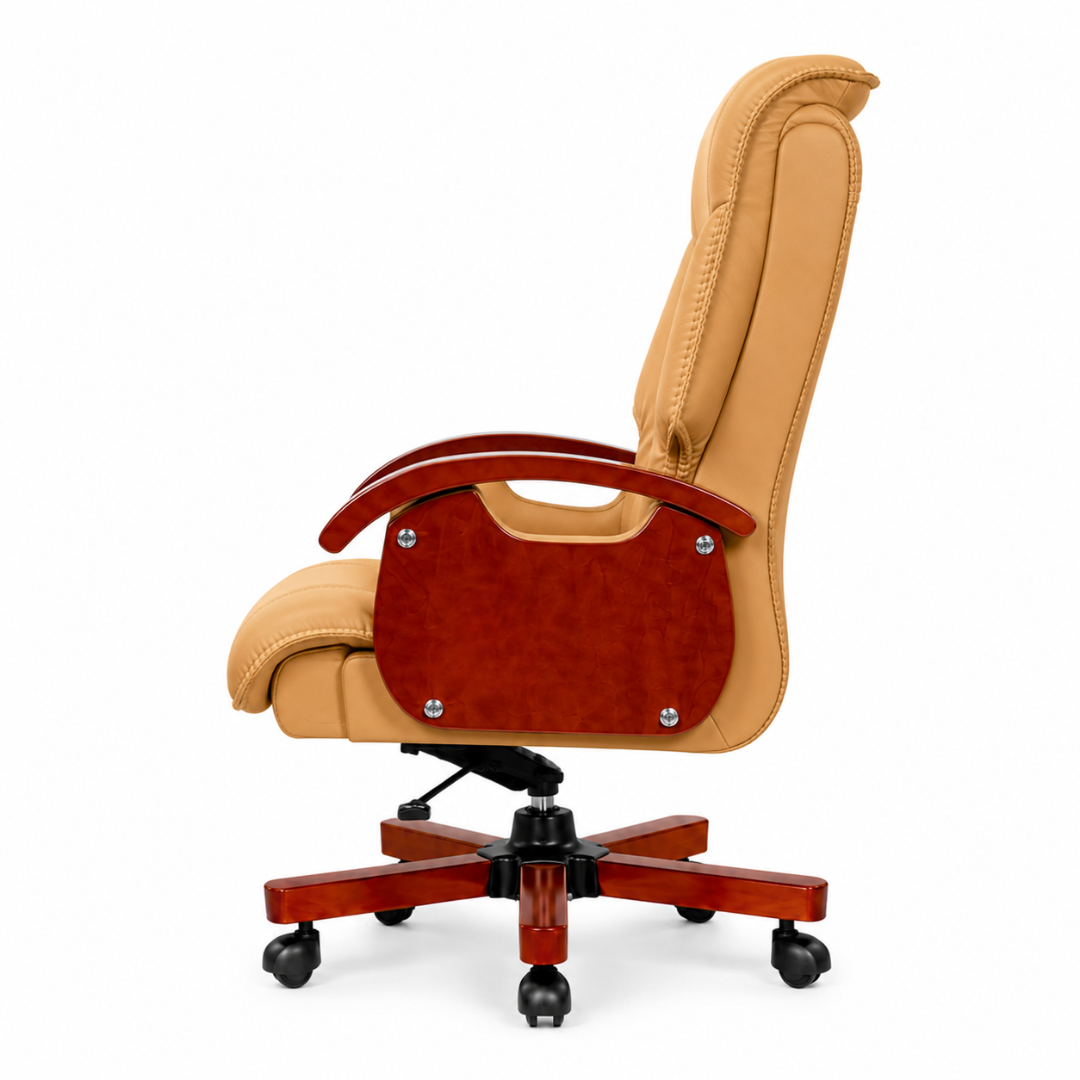 High Back Director Chair for office Modern Design Made in Plyboard with Leatherette & Recliner & Height Adjustable and Revolving Chair