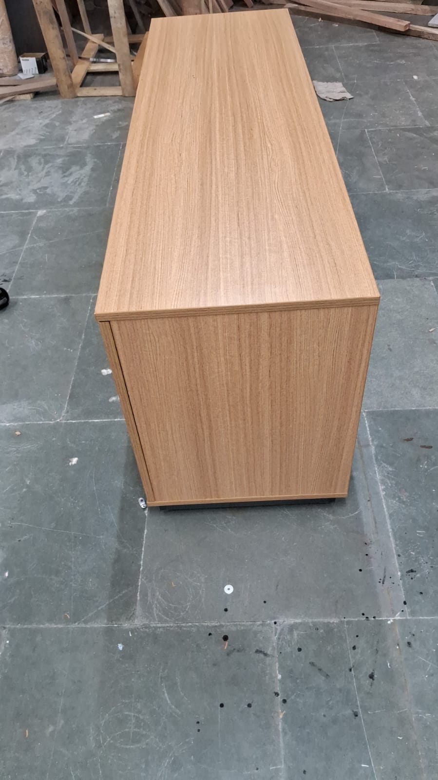 Director and Executive L Shape Office Table Made Particle Board with Side Unite and Multi Drawers and Openable Shutter