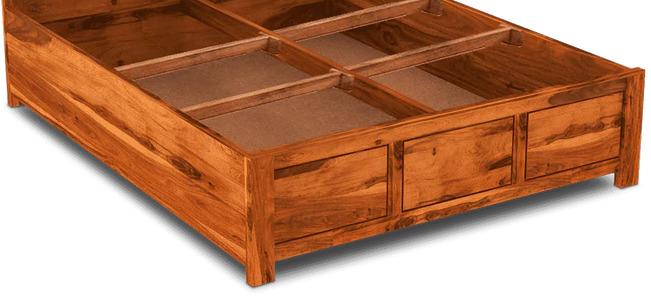 Wooden Bed for Home Furniture – Smart Space-Saving King Size Wooden Bed with Hydraulic Storage | Modern Design, Polished Finish