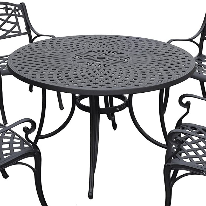 Black Outdoor Chair  & Table Make in with Cast Metal