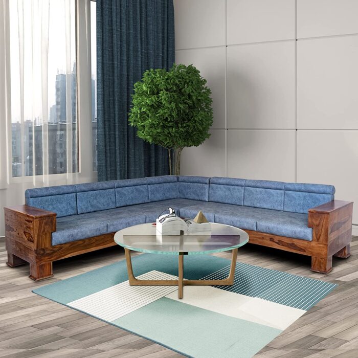 L-Seater Sofa For House Furniture Upholstery Suede Best Quality Fabric and Best Quality Wood and Comfortable for Living Hall Room
