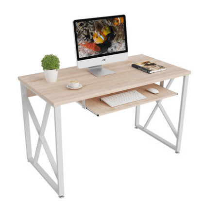 Study Table with Wooden Top & Metal Base