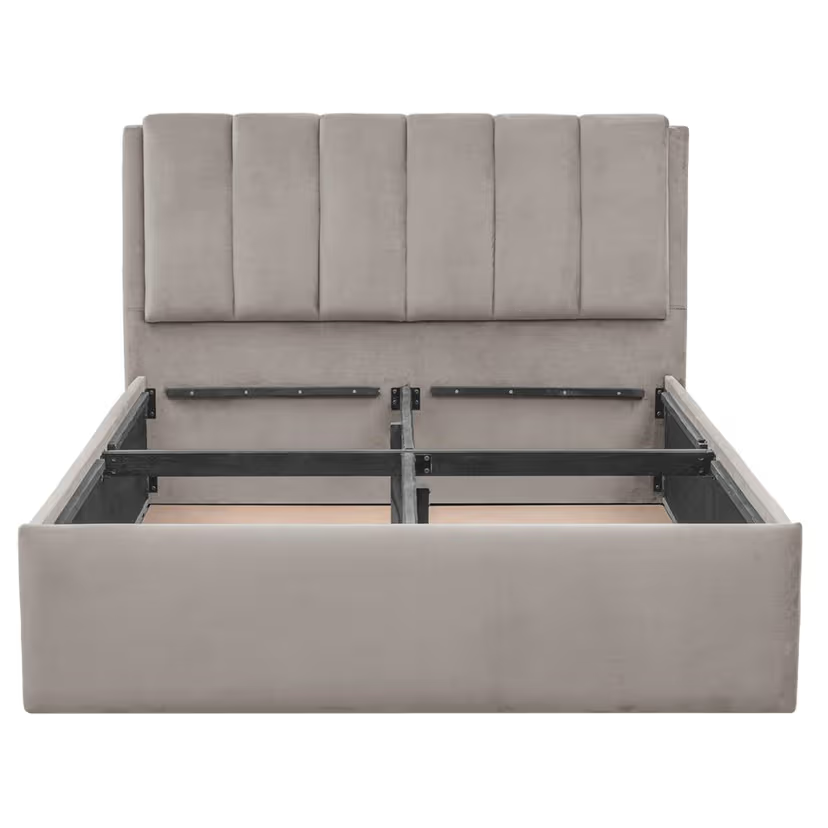 Premium Wooden King Size Bed Made in Wooden with Upholstered and Storage with Hydraulic Lift Mechanism