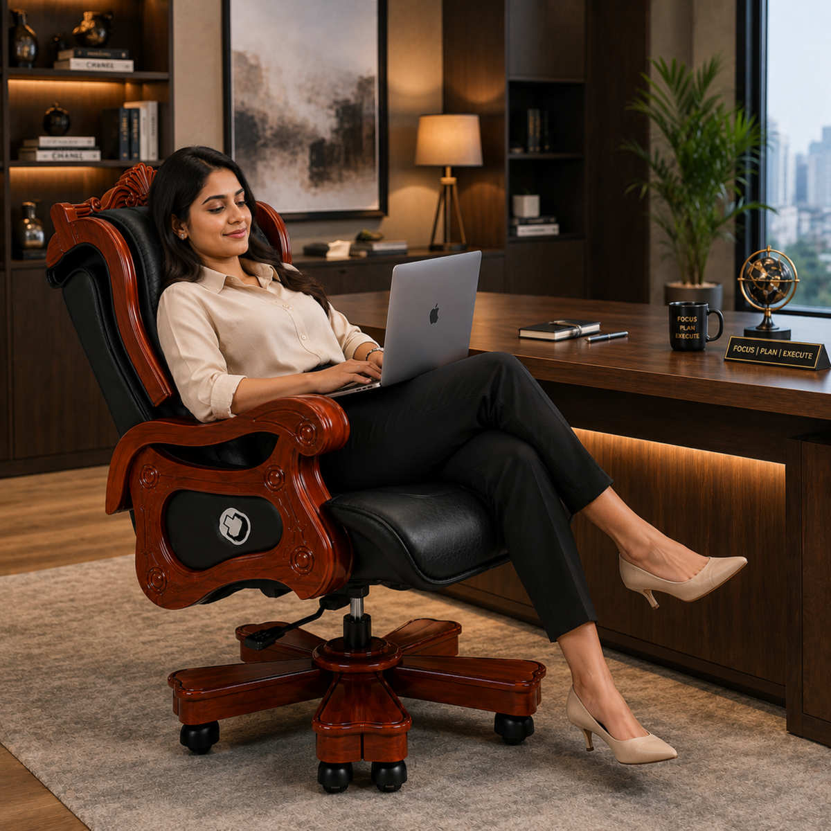 Black Director Chair Office View