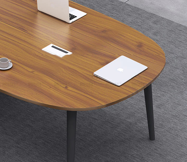 Conference Meeting Table Oval Shape Design for Office Furniture Modern Look and Premium Quality Material
