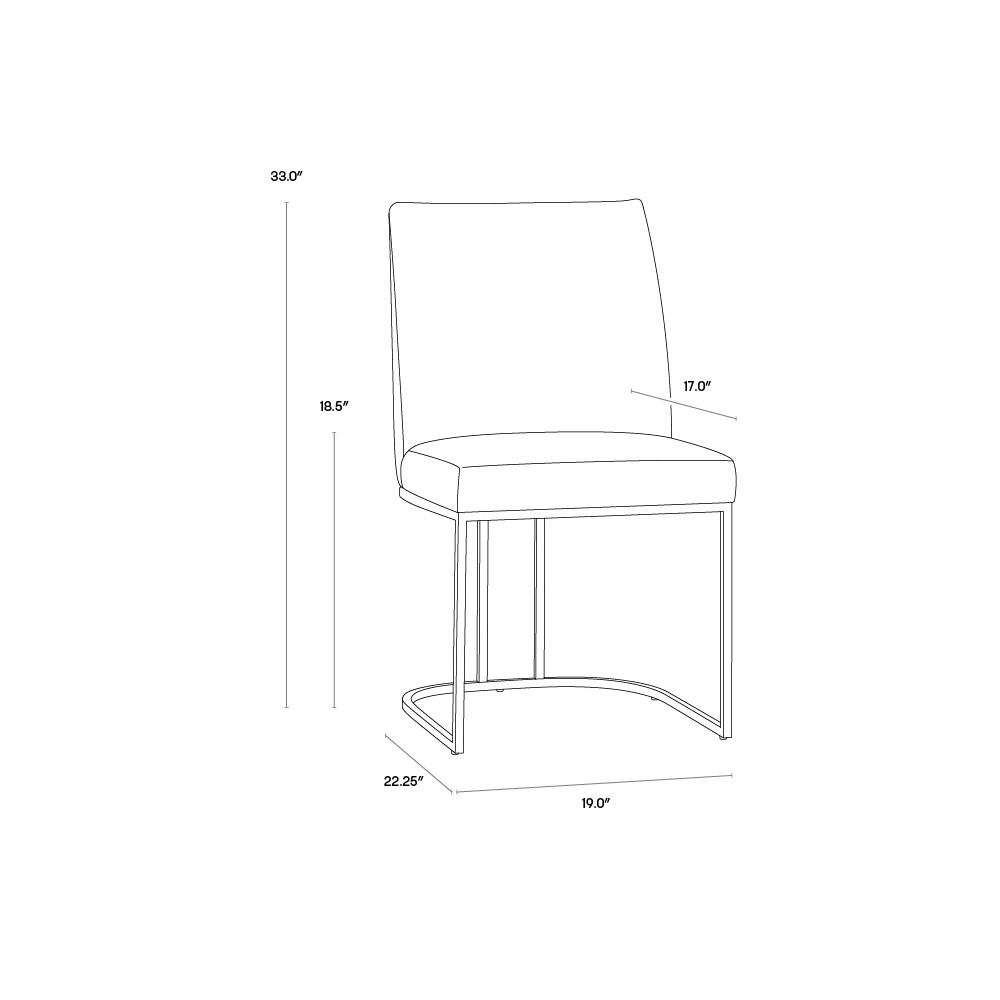 Elegant Upholstered Dining Chair with Gold Metal Base - Modern Home Furniture