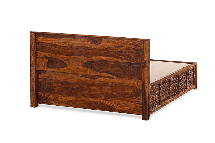 King Size Wooden Bed Luxury Design with Hydraulic Storage High-Quality Solid Wood Frame with Melamine Polish Finish