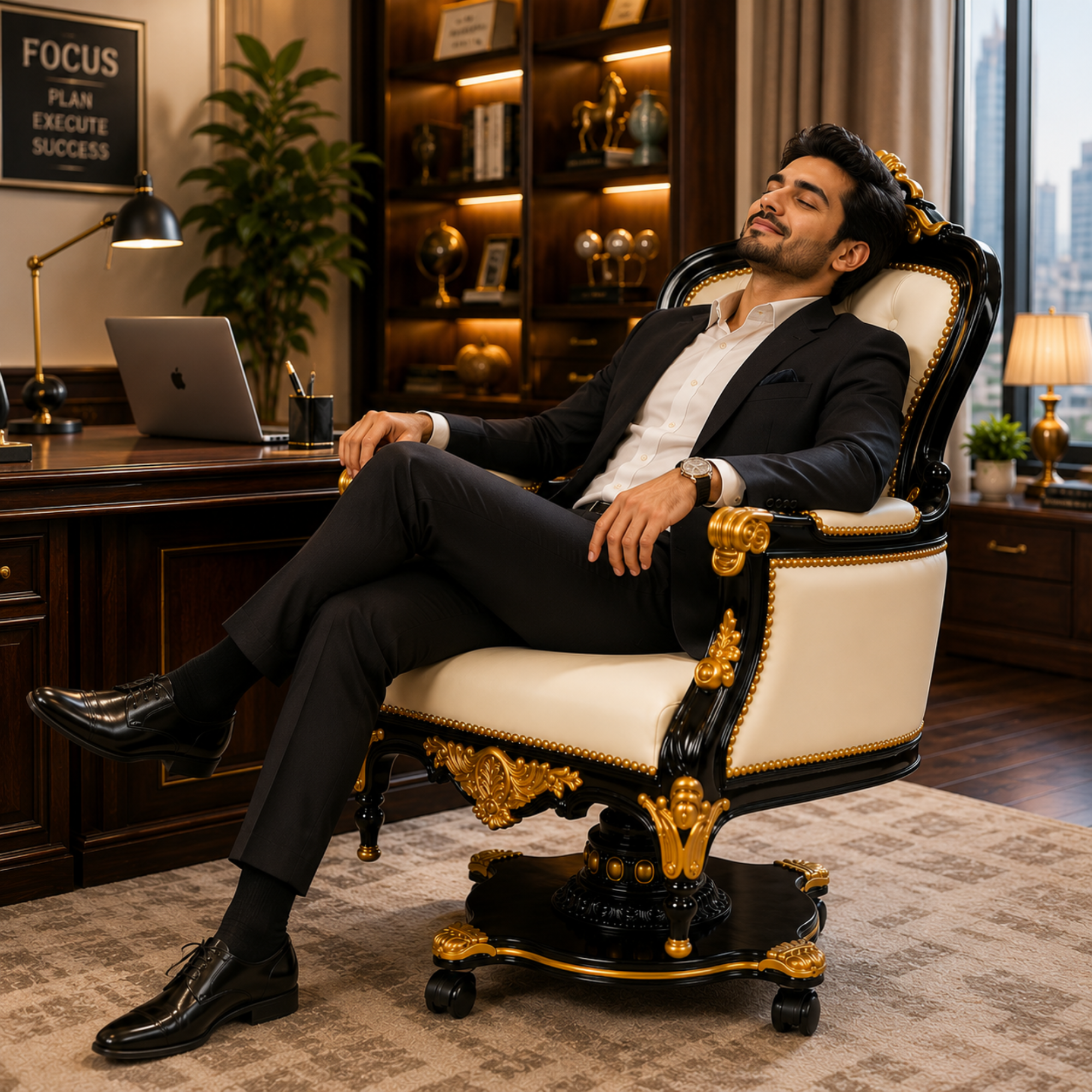 Beige Director Chair Office View