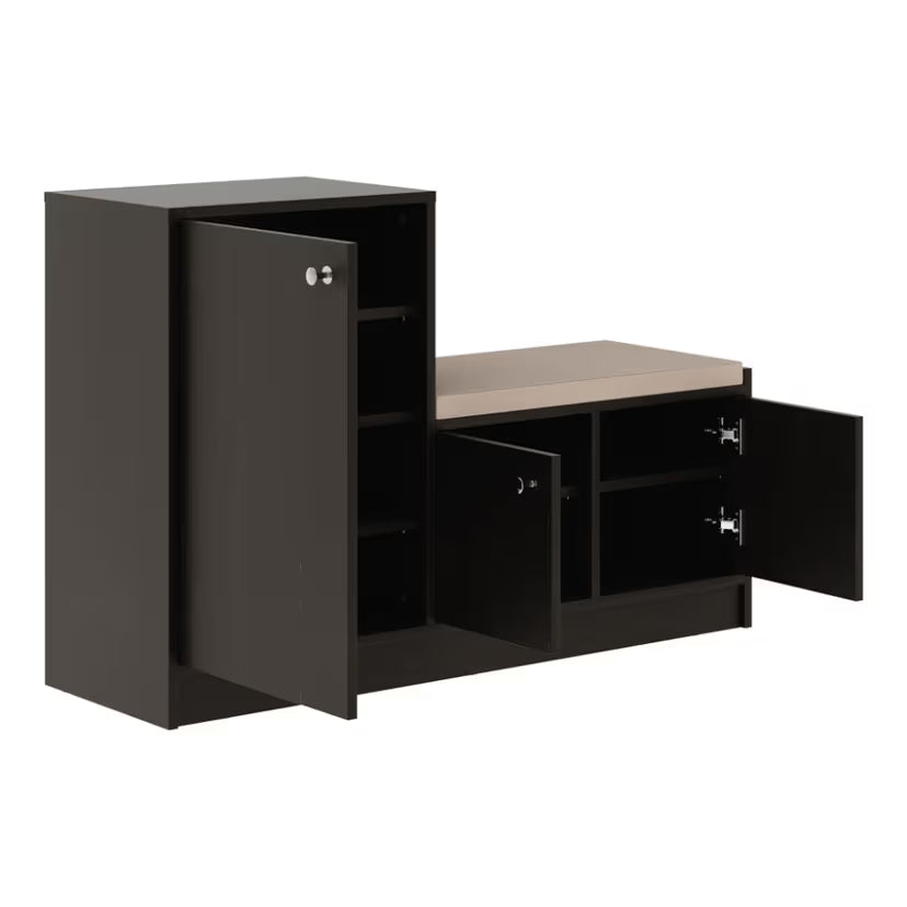 Wooden Shoes Storage Cabinet with Seating Design, High Durable Material Used For Long Lasting Use